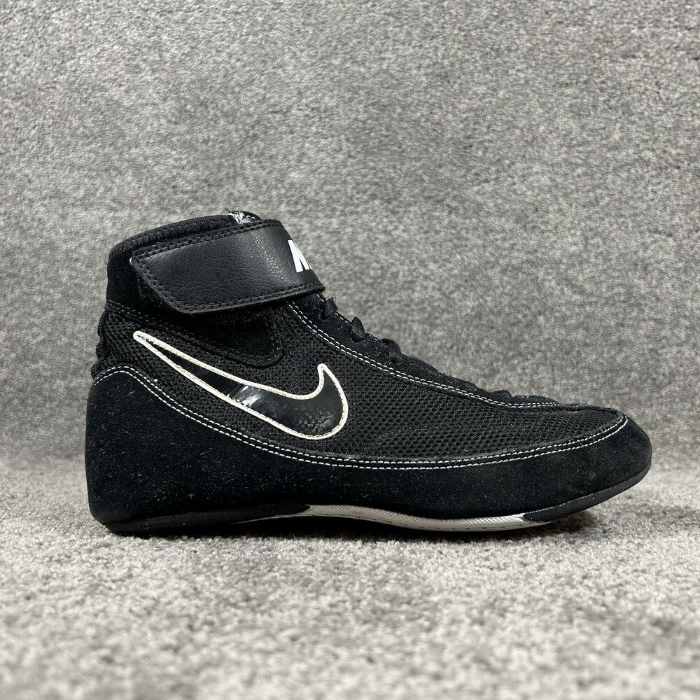 Nike Speed Sweep VII 366683-001 Mens Size 7.5 Black White Wrestling Shoes Used